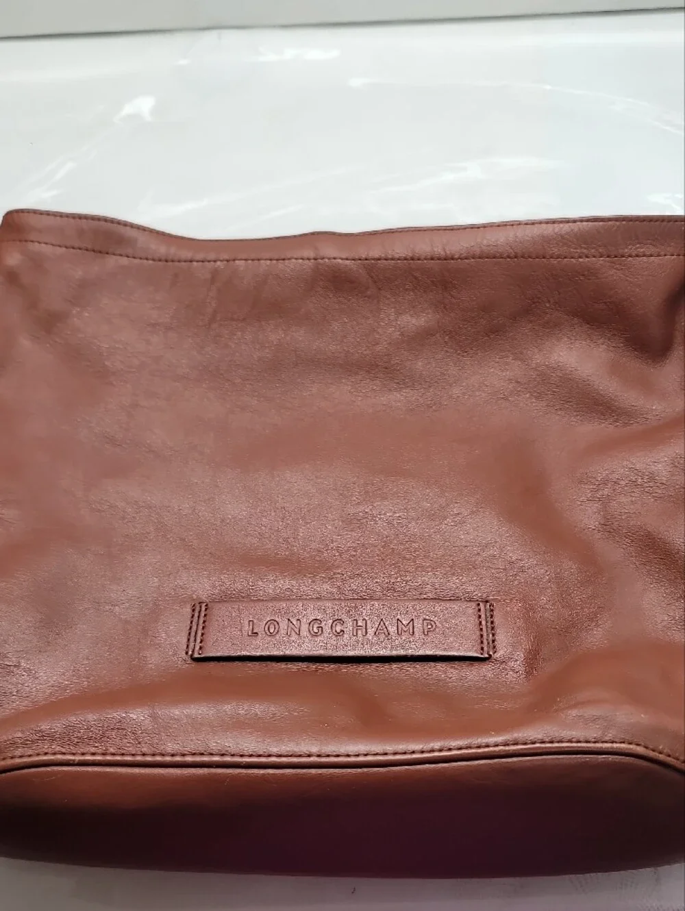 Longchamp 3D Cognac Leather Hobo Bag